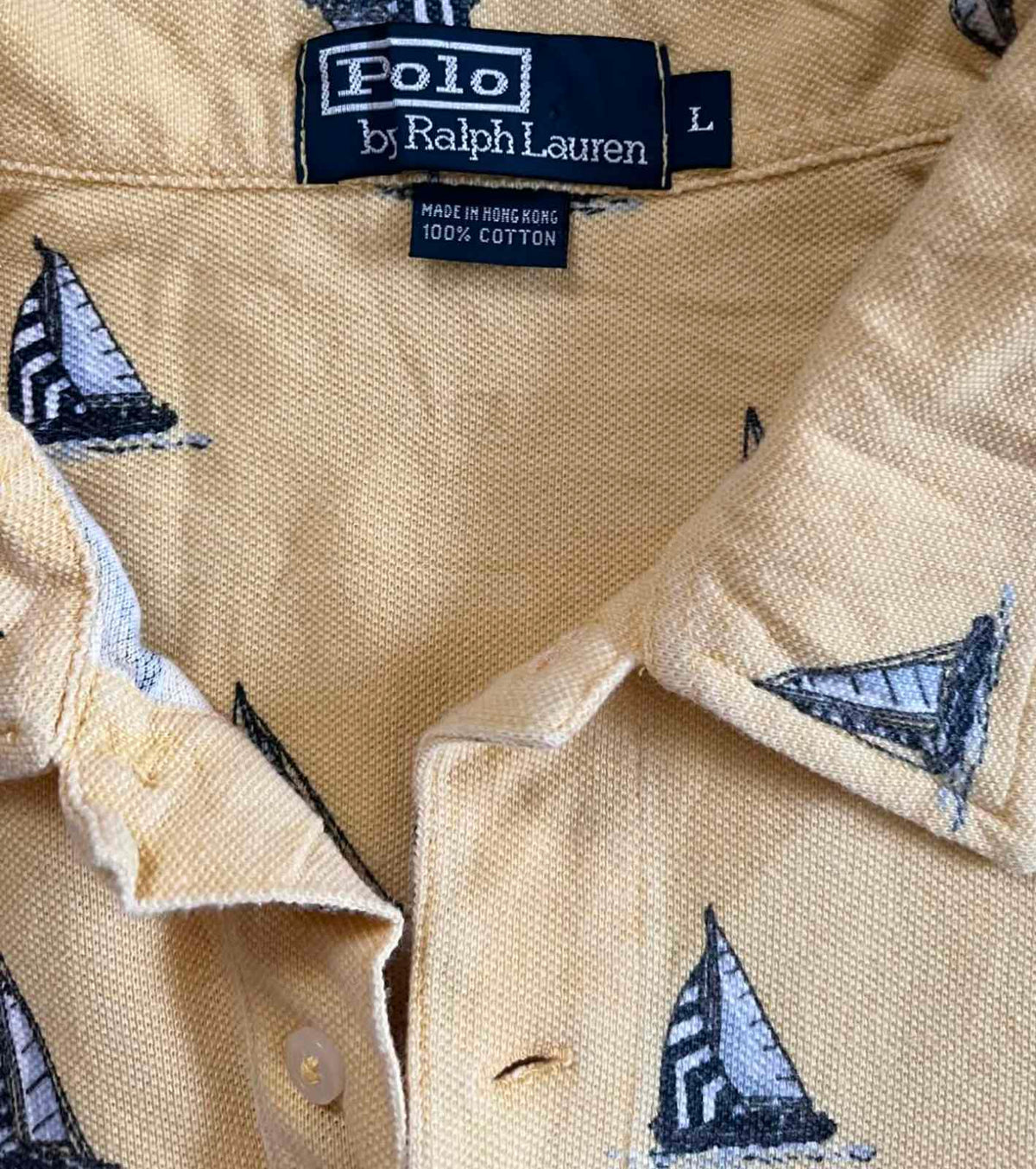 Polo Ralph Lauren full print férfi galléros póló L
