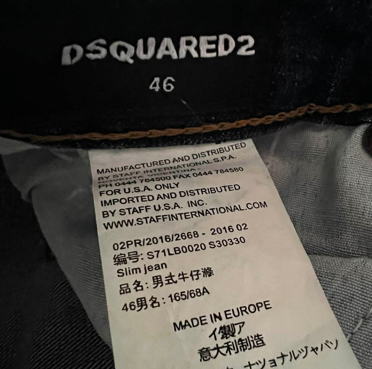 Dsquared2 férfi farmernadrág M