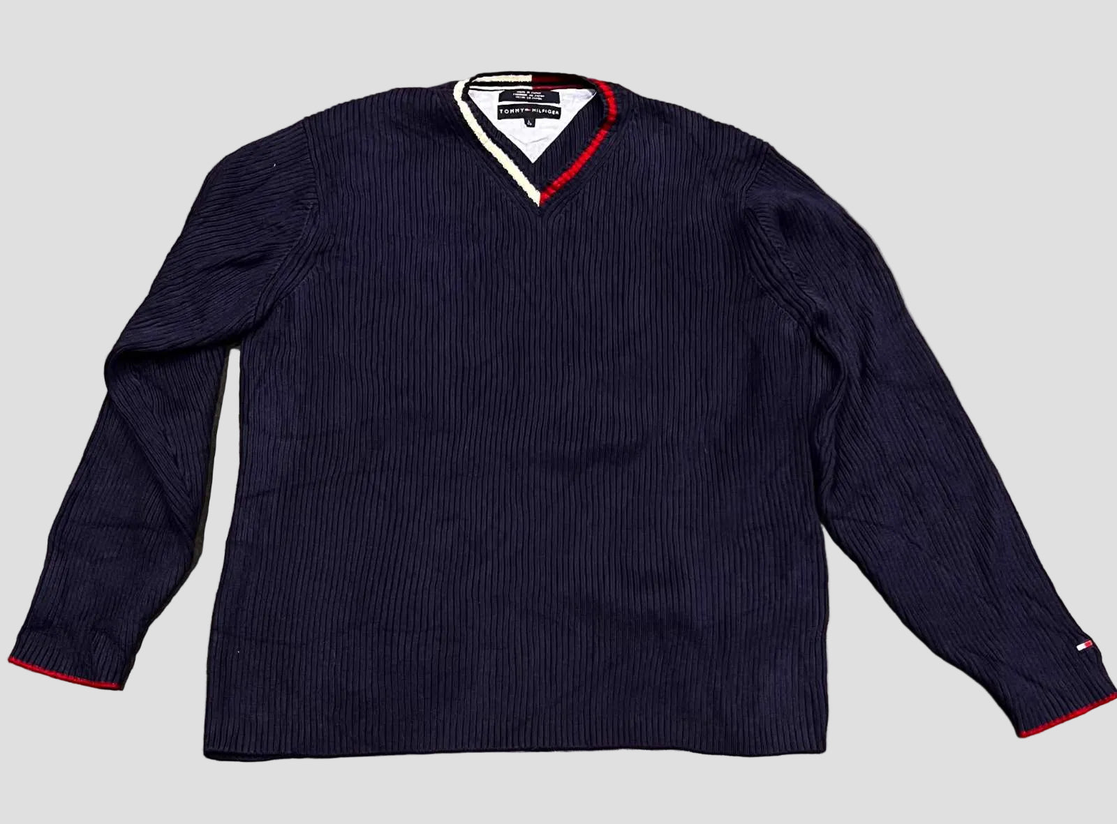 Tommy Hilfiger férfi kötött pulóver L