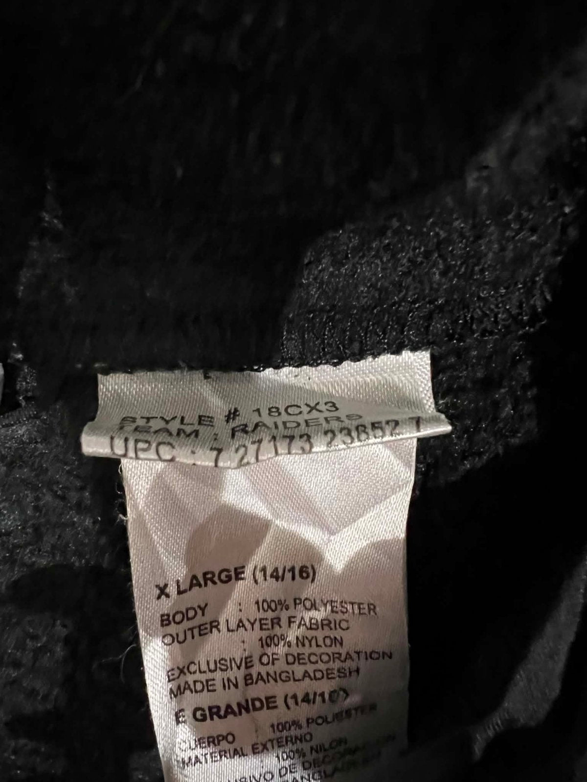 NFL Raiders női polár dszeki XL